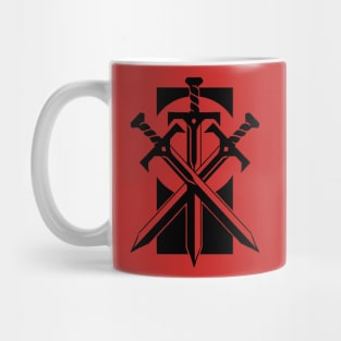 Crossed Swords - Original Logo Banner Sigil - Dark Design for Light Backgrounds Mug